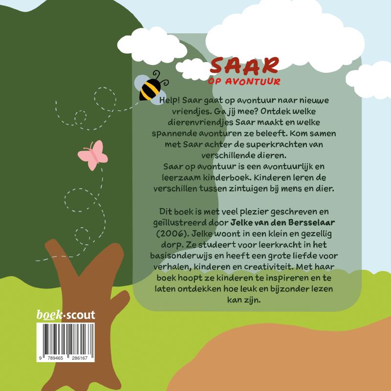 Achterkant van Saar op avontuur