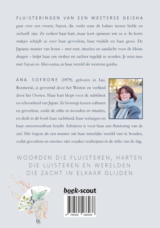 Achterkant van Fluisteringen van een Westerse Geisha