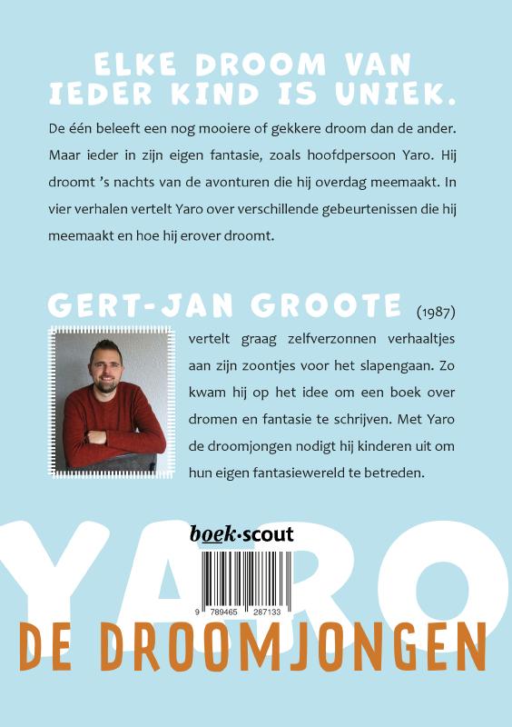 Achterkant van Yaro de droomjongen