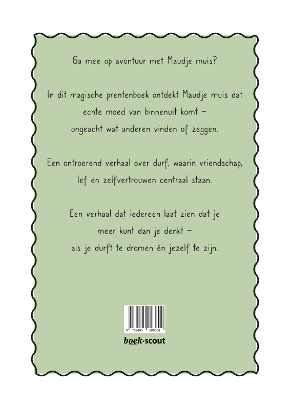 Achterkant van Maudje muis