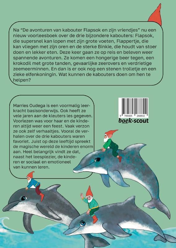 Achterkant van Op reis met kabouter Flapsok en zijn vriendjes