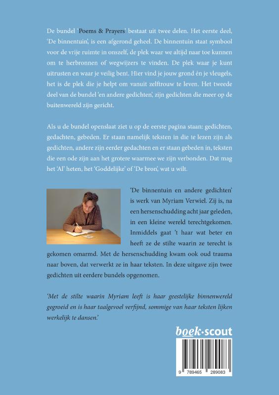 Achterkant van Poems & Prayers