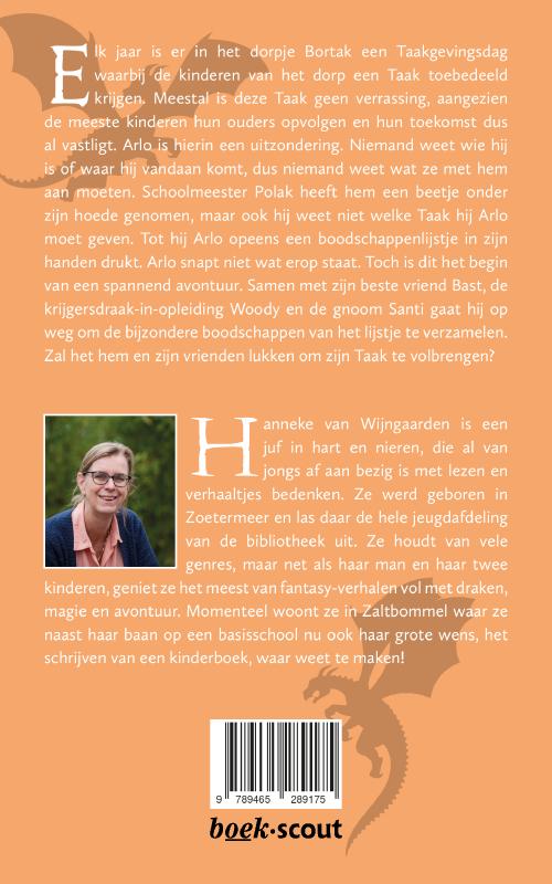 Achterkant van Arlo en de Taakgevingsdag