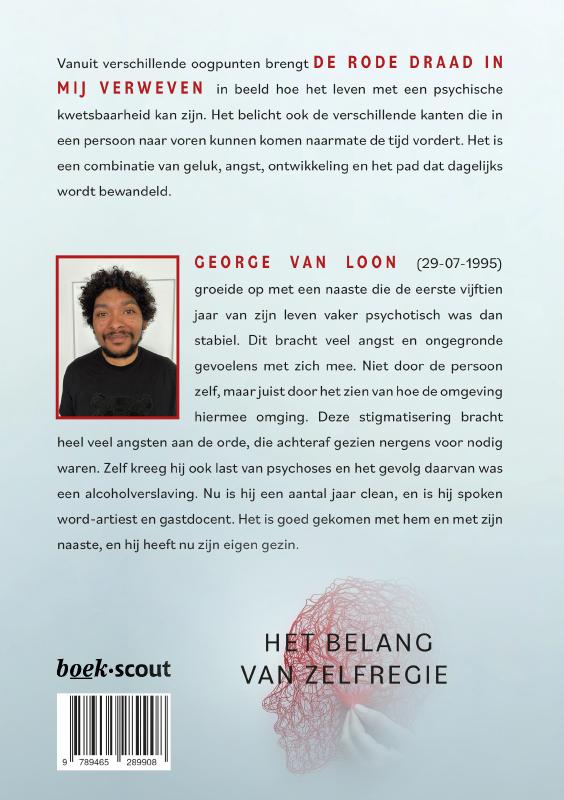 Achterkant van De rode draad in mij verweven