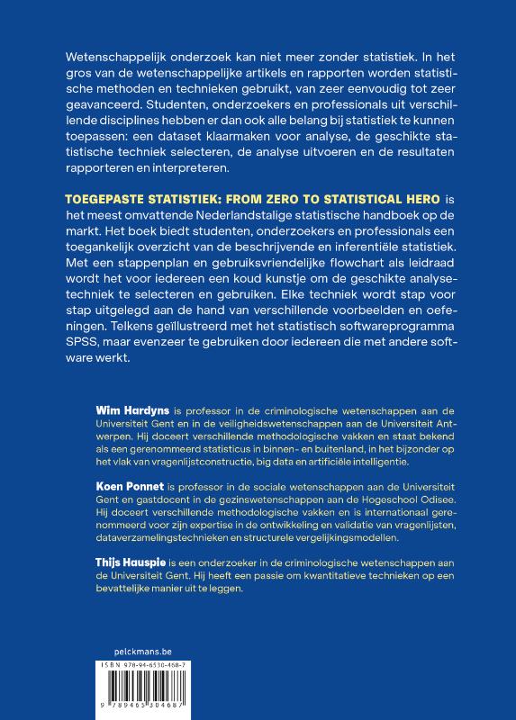 Achterkant van Toegepaste statistiek (vernieuwde editie)