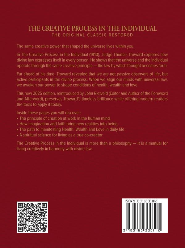 Achterkant van THE CREATIVE PROCESS IN THE INDIVIDUAL
