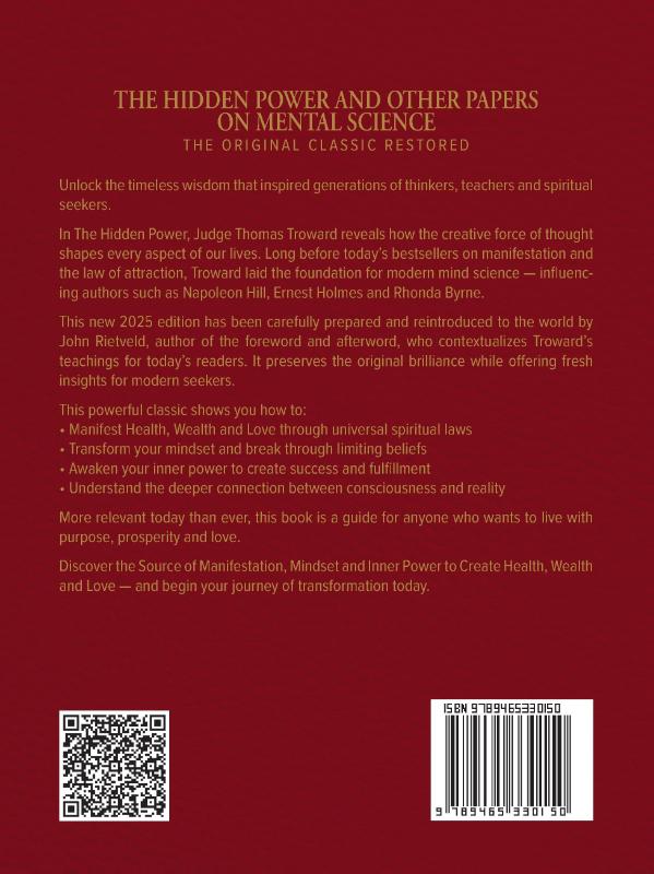 Achterkant van THE HIDDEN POWER AND OTHER PAPERS ON MENTAL SCIENCE