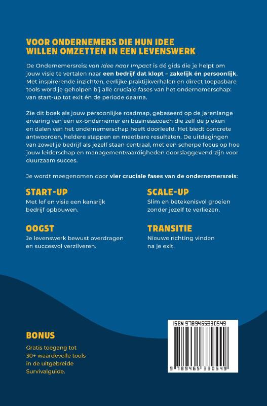 Achterkant van De Ondernemersreis
