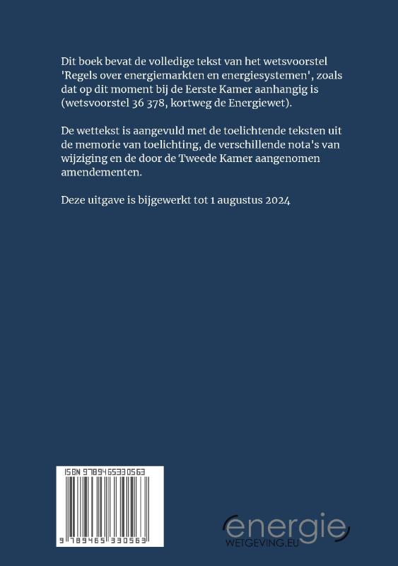 Achterkant van Energiewet - editie 2024