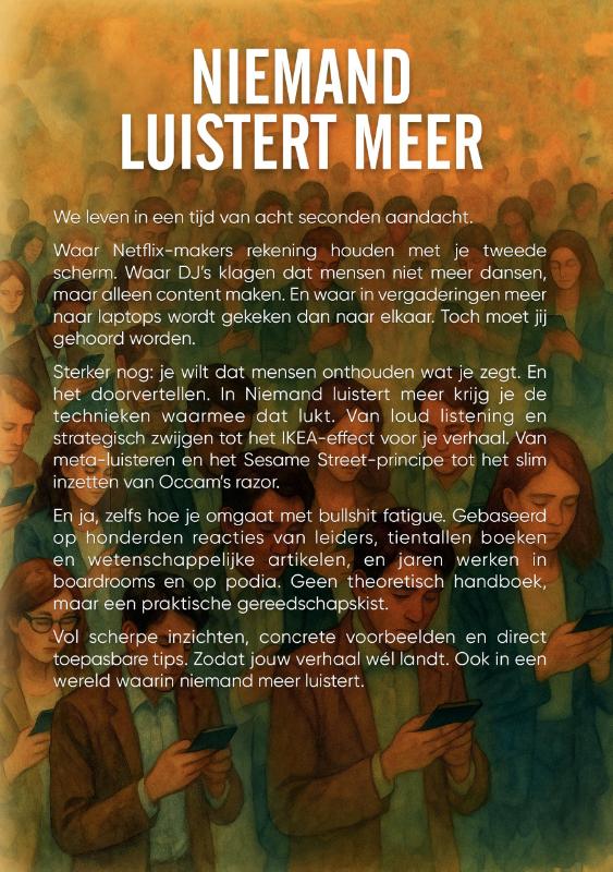 Achterkant van Niemand luistert meer