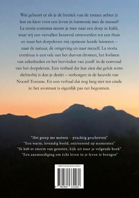 Achterkant van La storia Continua