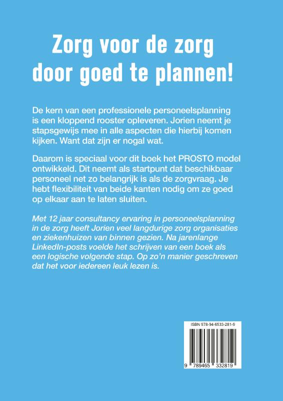 Achterkant van Personeelsplanning in de zorg