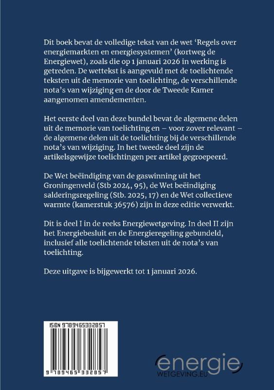 Achterkant van Energiewet - editie 2026