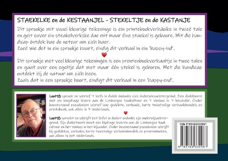 Achterkant van STAEKELKE en de KESTAANJEL - STEKELTJE en de KASTANJE