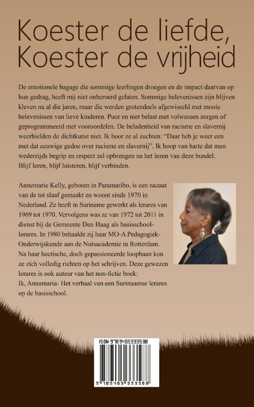 Achterkant van Koester de liefde, Koester de vrijheid