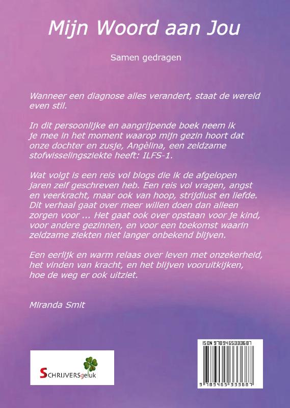 Achterkant van Mijn Woord aan Jou