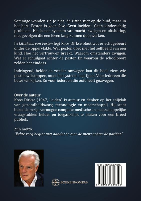Achterkant van Littekens van pesten