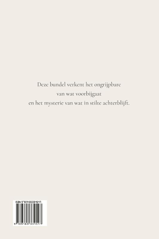 Achterkant van De adem tussen stap en stilte