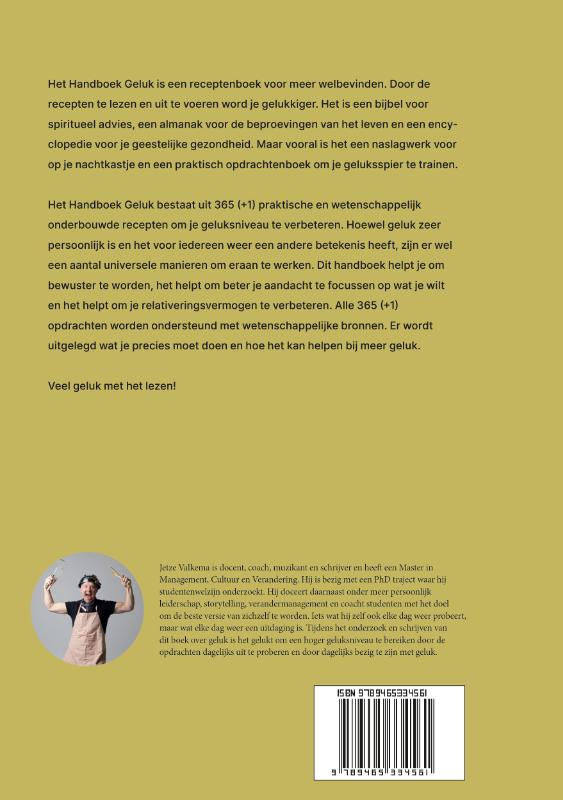 Achterkant van Handboek Geluk