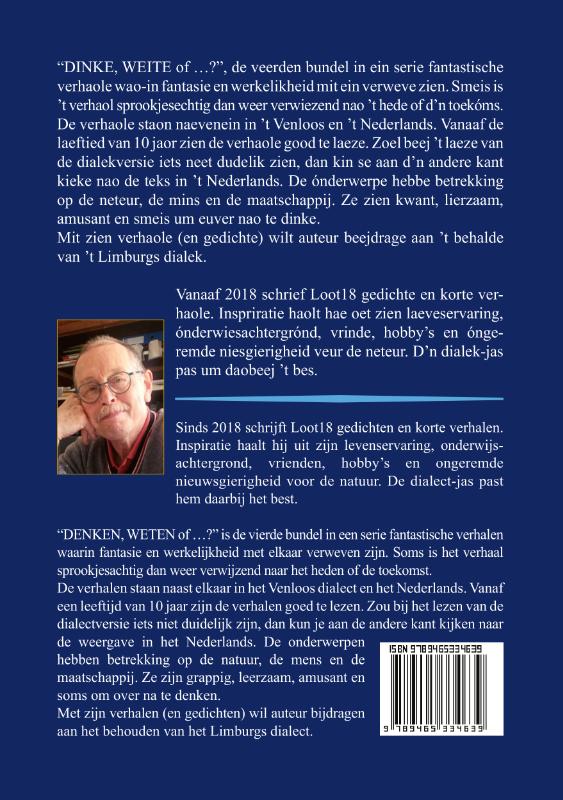 Achterkant van DINKE, WEITE of ...? -DENKEN, WETEN of ...?
