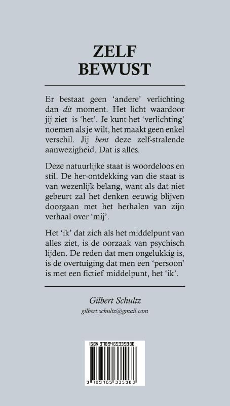 Achterkant van Zelf-bewust