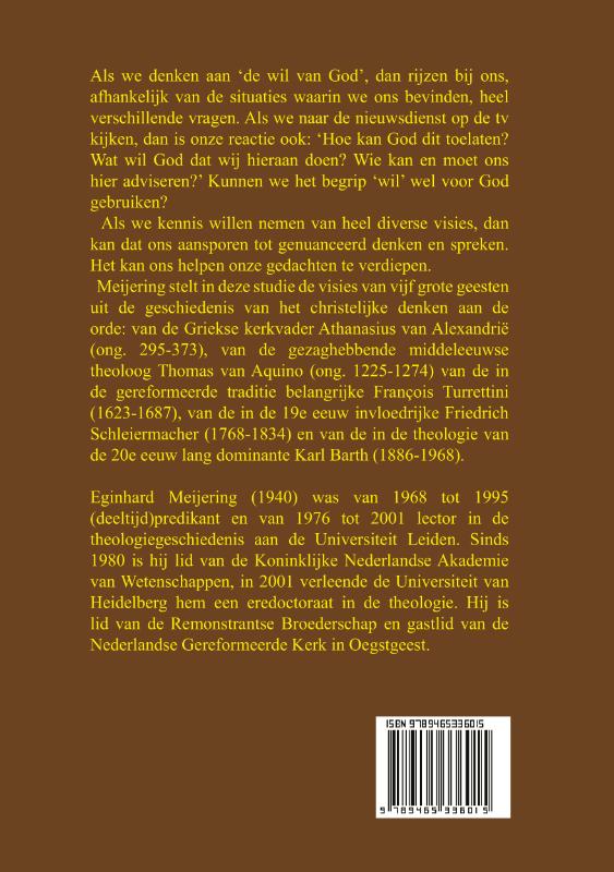 Achterkant van Geloof in de wil van God