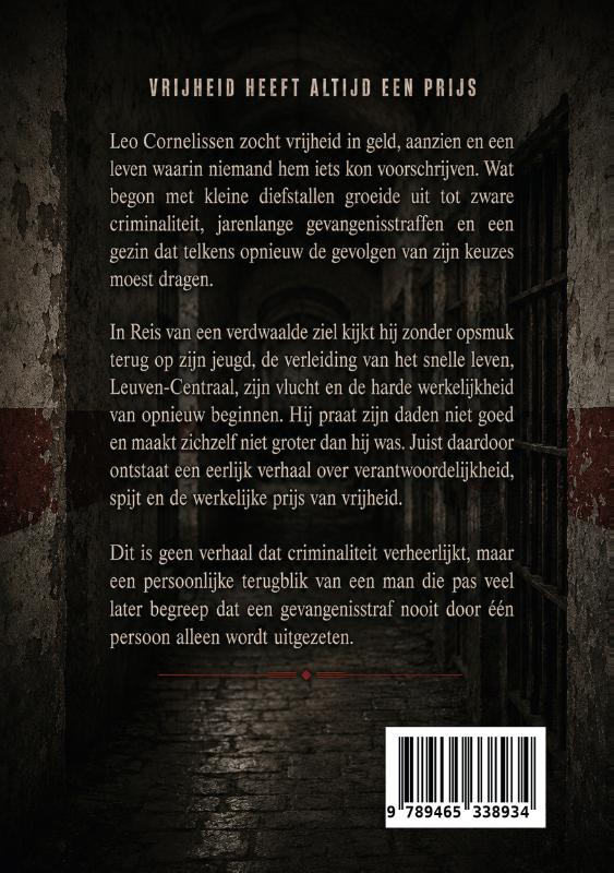 Achterkant van Reis van een verdwaalde ziel