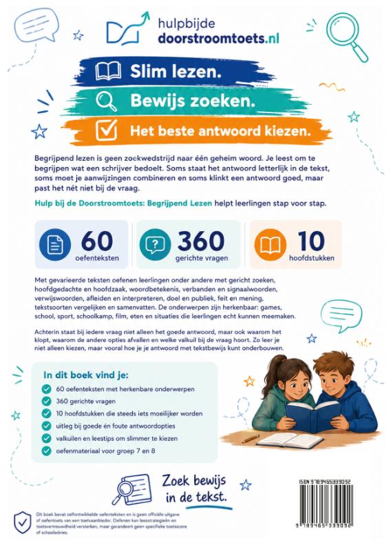 Achterkant van Hulp bij de doorstroomtoets