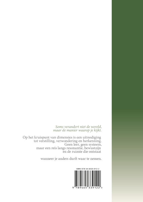 Achterkant van Op het kruispunt van dimensies