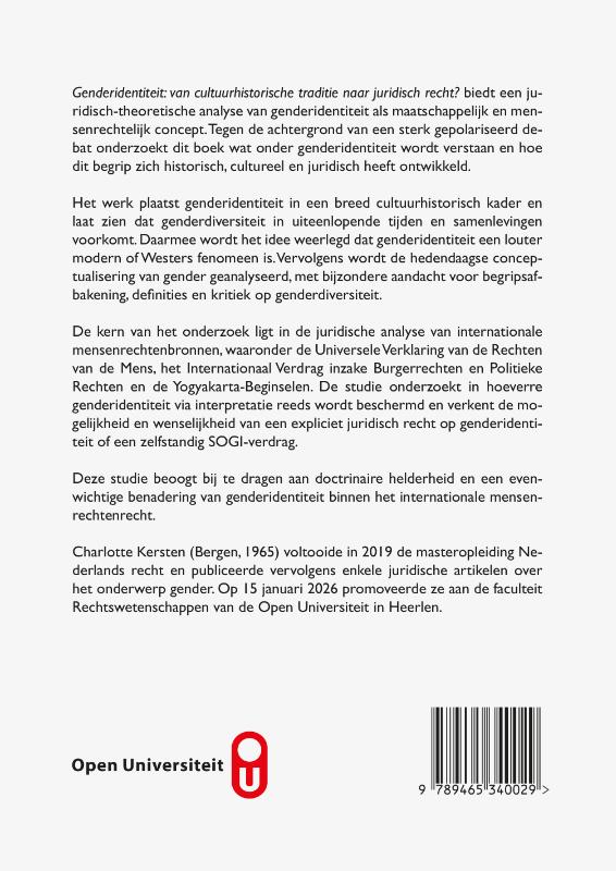 Achterkant van Genderidentiteit: Van cultuurhistorische traditie naar juridisch recht?
