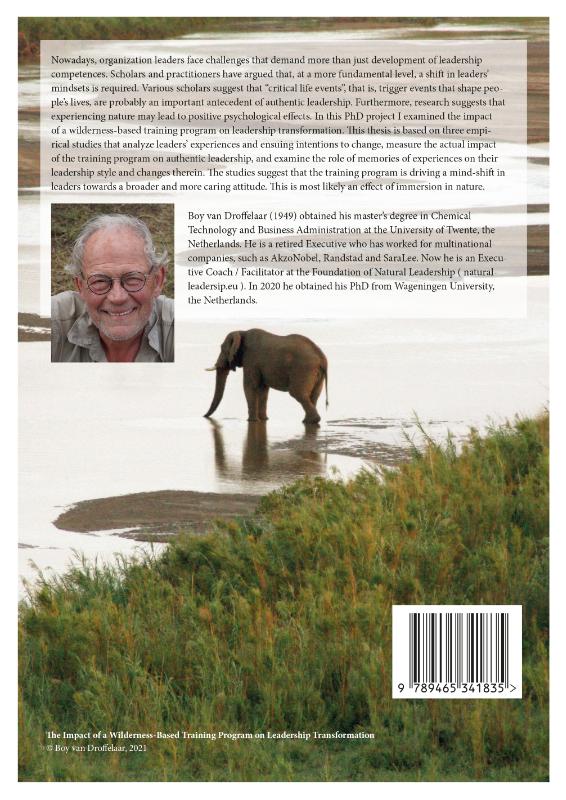 Achterkant van The impact of a wilderness-based training program on leadership transformation