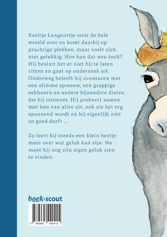 Achterkant van Langoortje op zoek naar geluk