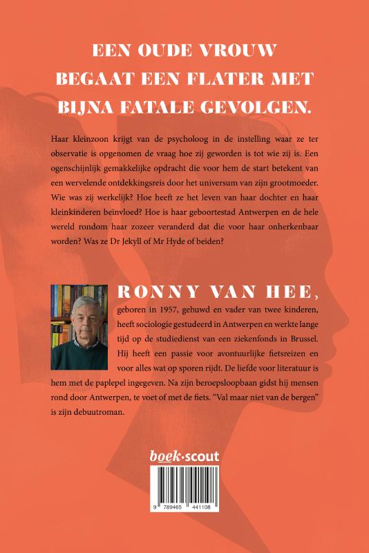 Achterkant van Val maar niet van de bergen