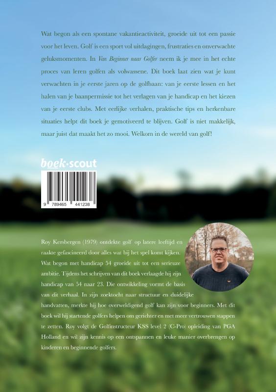 Achterkant van Van beginner naar golfer