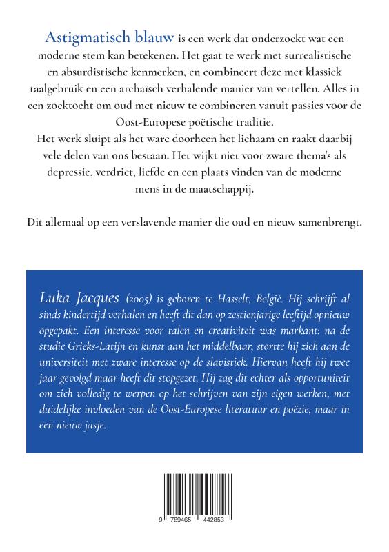 Achterkant van Astigmatisch blauw