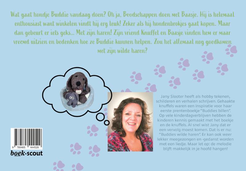 Achterkant van Buddies wilde haren