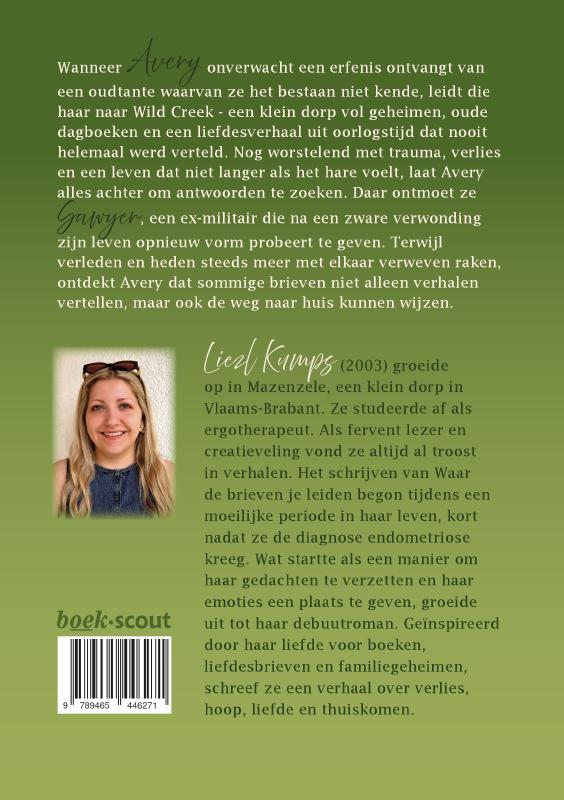 Achterkant van Waar de brieven je leiden