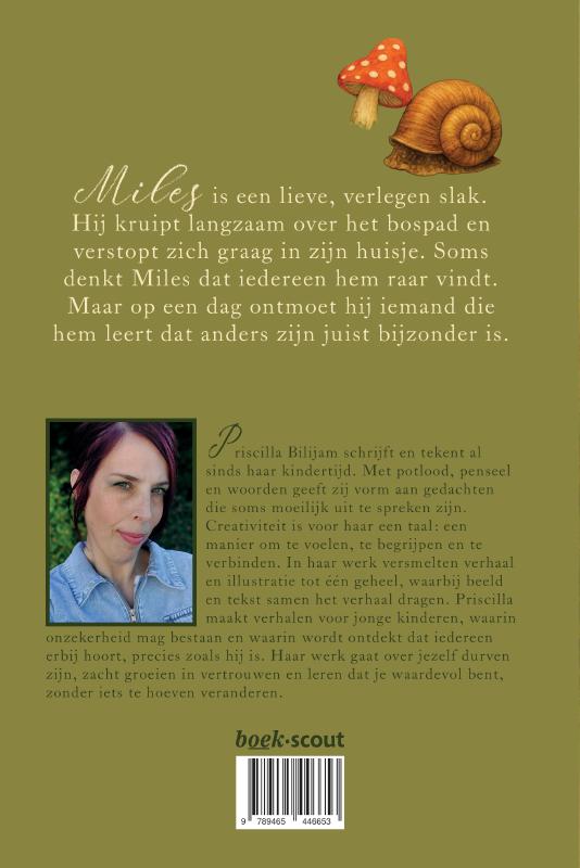 Achterkant van Miles, mooi zoals hij is