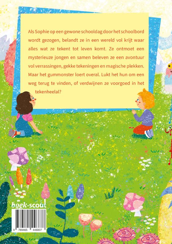 Achterkant van De magische krijtjes