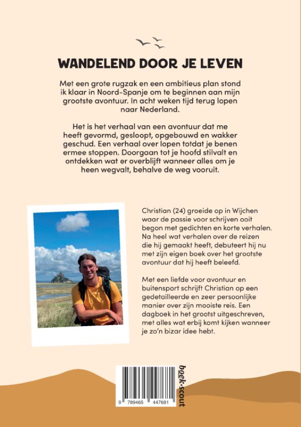 Achterkant van Wandelend door je leven