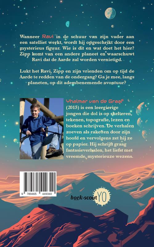 Achterkant van Ravi’s ruimteavontuur