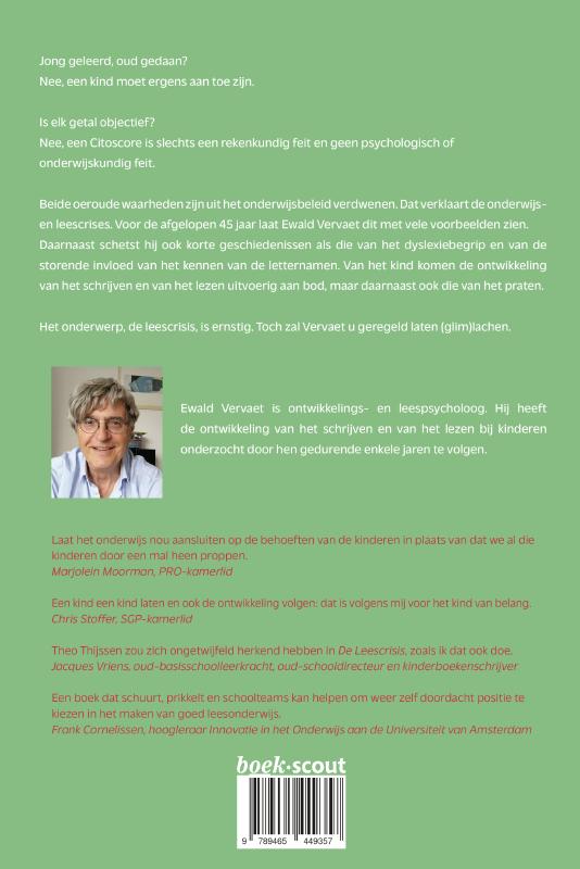 Achterkant van De leescrisis