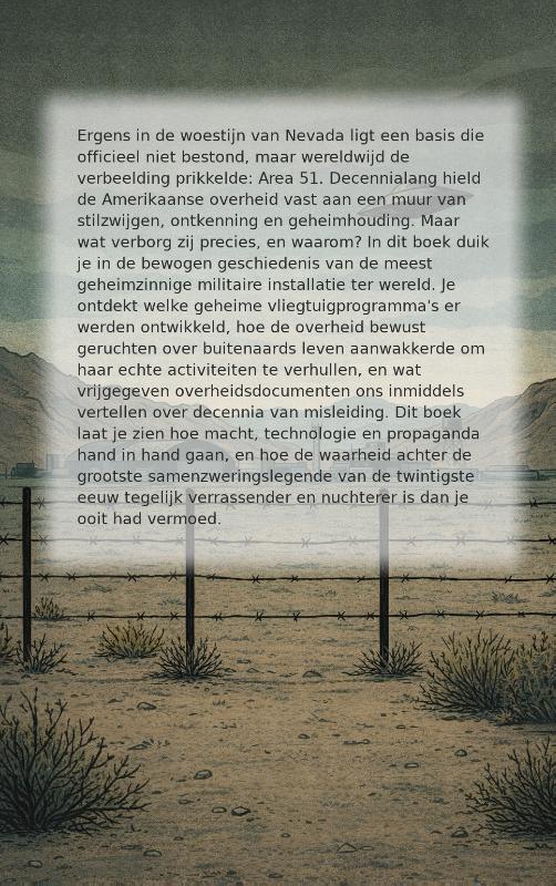 Achterkant van De Geheimen van Area 51