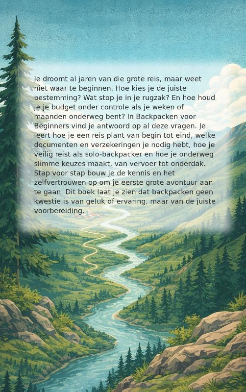 Achterkant van Backpacken voor Beginners