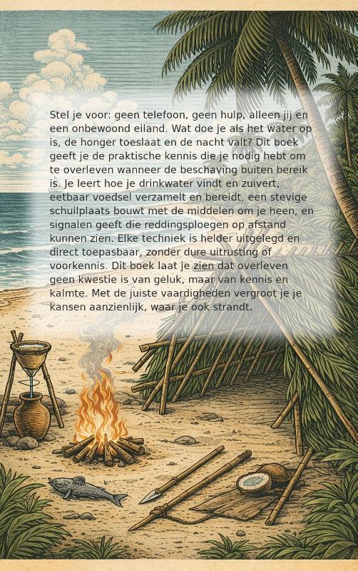 Achterkant van Hoe Je Overleeft op een Onbewoond Eiland