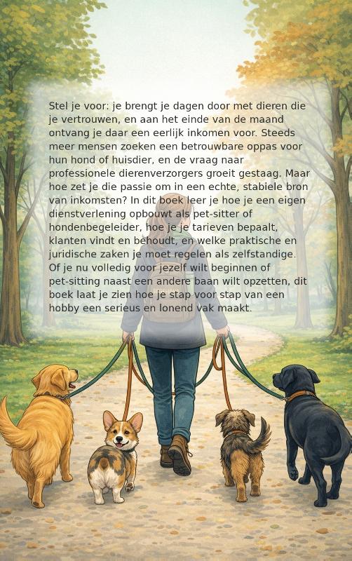 Achterkant van Geld verdienen met pet-sitting en hondenbegeleiding