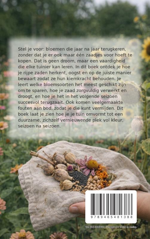 Achterkant van Bloemzaden sparen & zaaien
