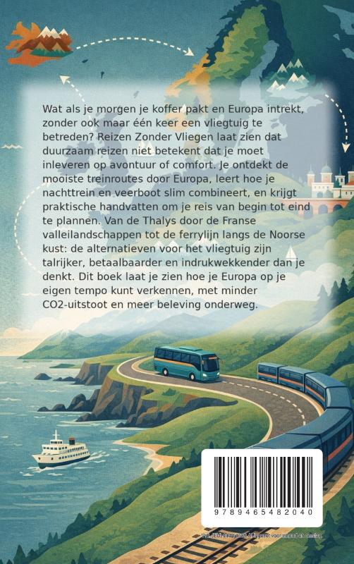 Achterkant van Reizen Zonder Vliegen