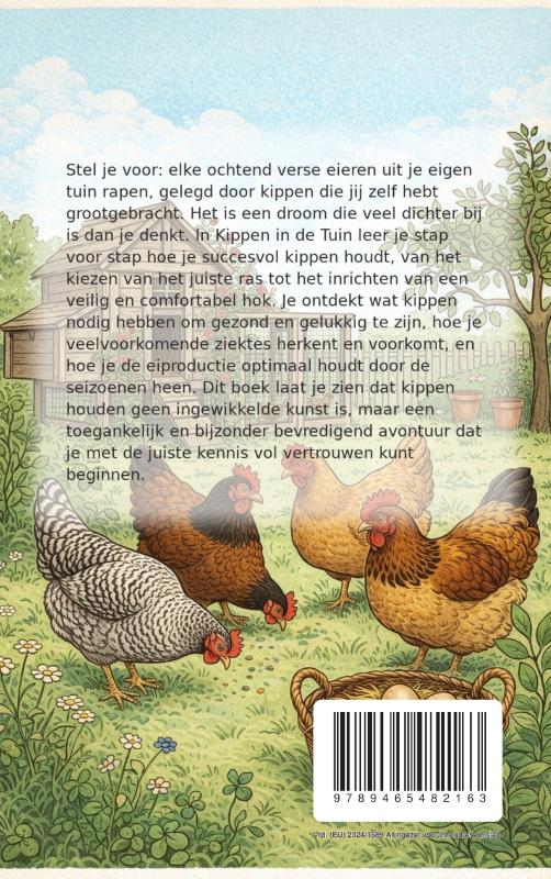 Achterkant van Kippen in de Tuin