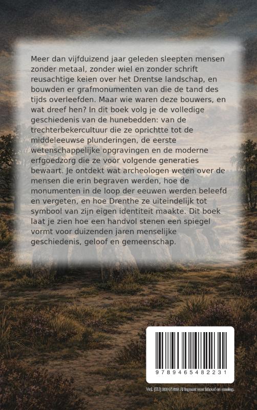 Achterkant van De Geschiedenis van de Hunebedden